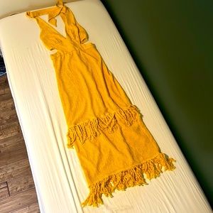 Yellow fringe dress